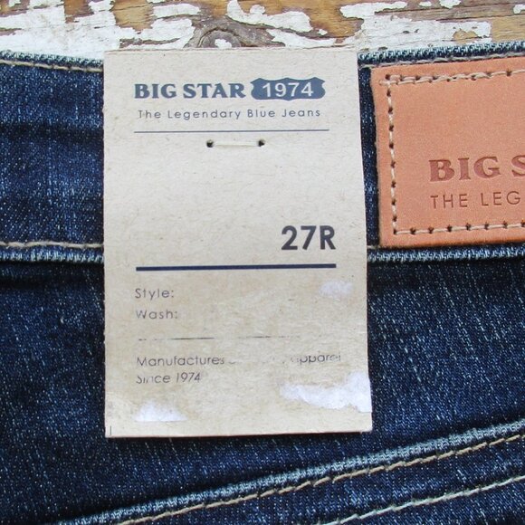 New BIG STAR Jeans Size 27 Long Sarah Low Rise Bootcut Denim - Picture 12 of 13